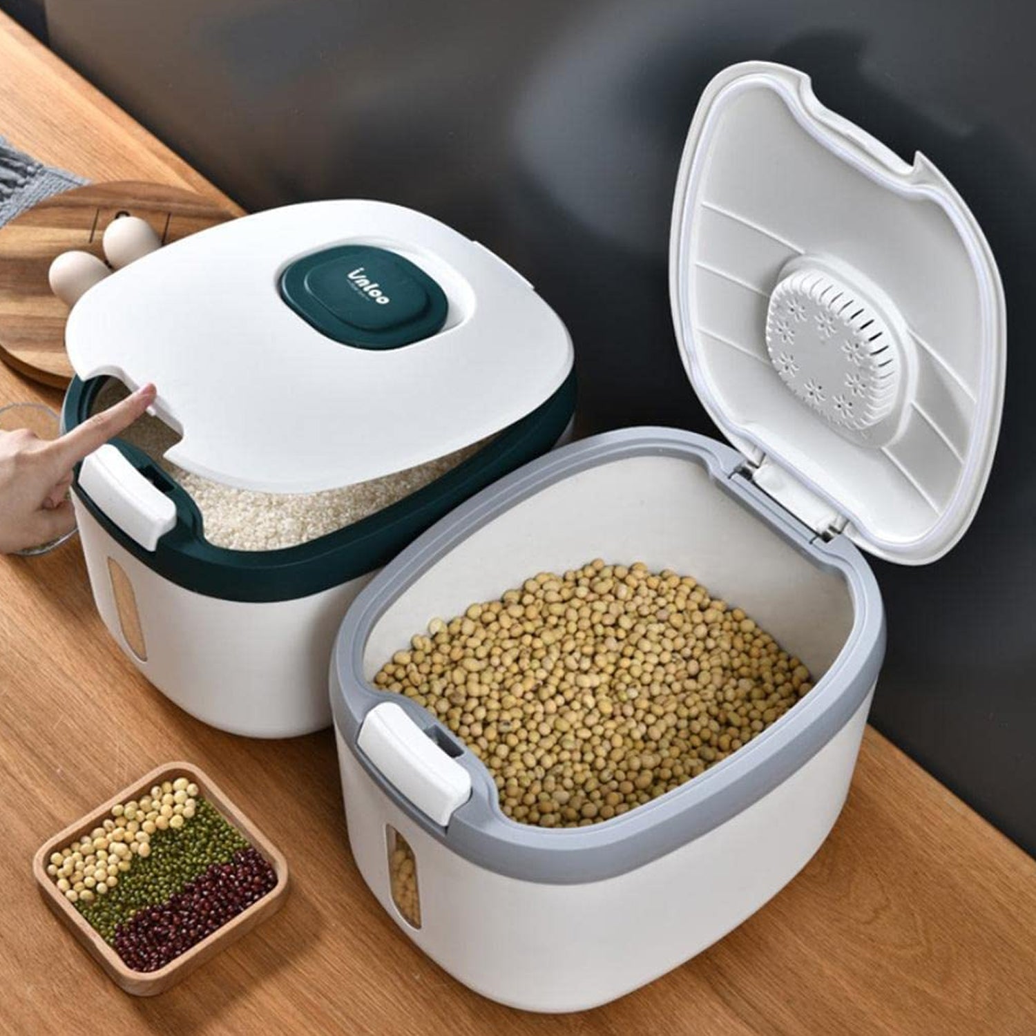 5285 Rice Storage Containers, Airtight Storage Box With Pouring Cups, Sealed Rice Bucket, Household Storage Box For home & Kitchen Use DeoDap 5285 Rice Storage Containers, Airtight Storage Box With Pouring Cups, Sealed Rice Bucket, Household Storage Box For home & Kitchen Use DeoDap
